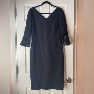 Lafayette 148 dress bell sleeve nwt size 8 black